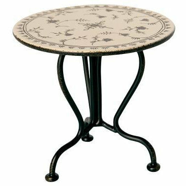 Maileg Vintage Tea Table Micro-Anthracite Dollhouses and Access. Maileg   