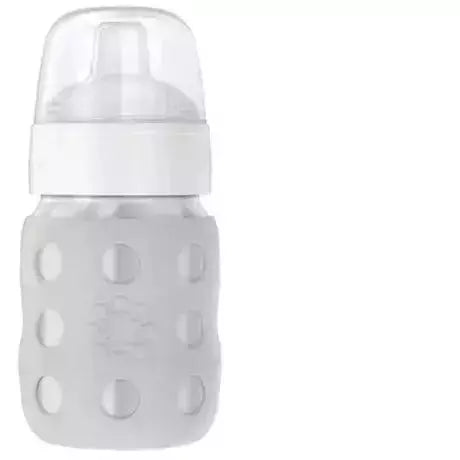 Lifefactory 8oz Stainless Steel Baby Bottle with Soft Silicone Sippy Spout Bottles & Sippies Lifefactory Grey  