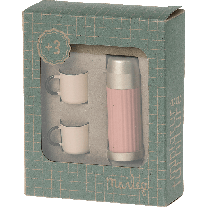 Maileg Thermos and Cups Soft Coral Dollhouses and Access. Maileg   