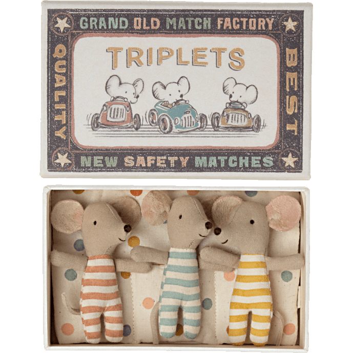 Maileg Baby Triplets In A Box Mice Maileg   