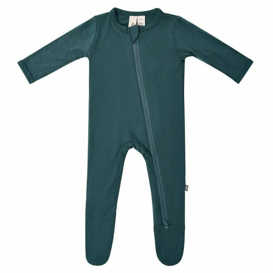 Kyte Baby Zippered Footie Solids Footie Kyte Baby NB Emerald