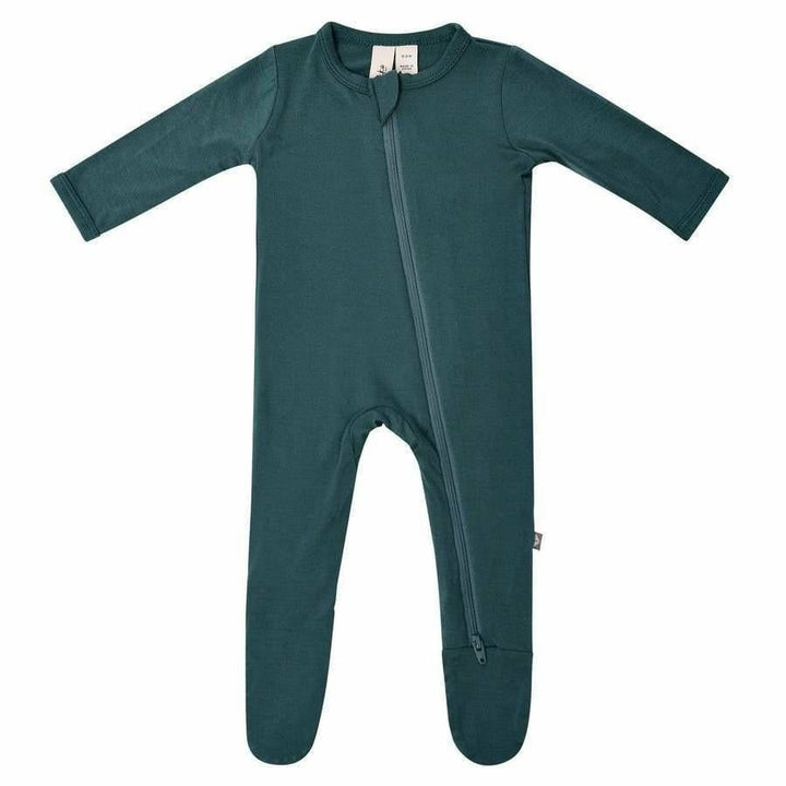 Kyte Baby Zippered Footie Solids Footie Kyte Baby NB Emerald