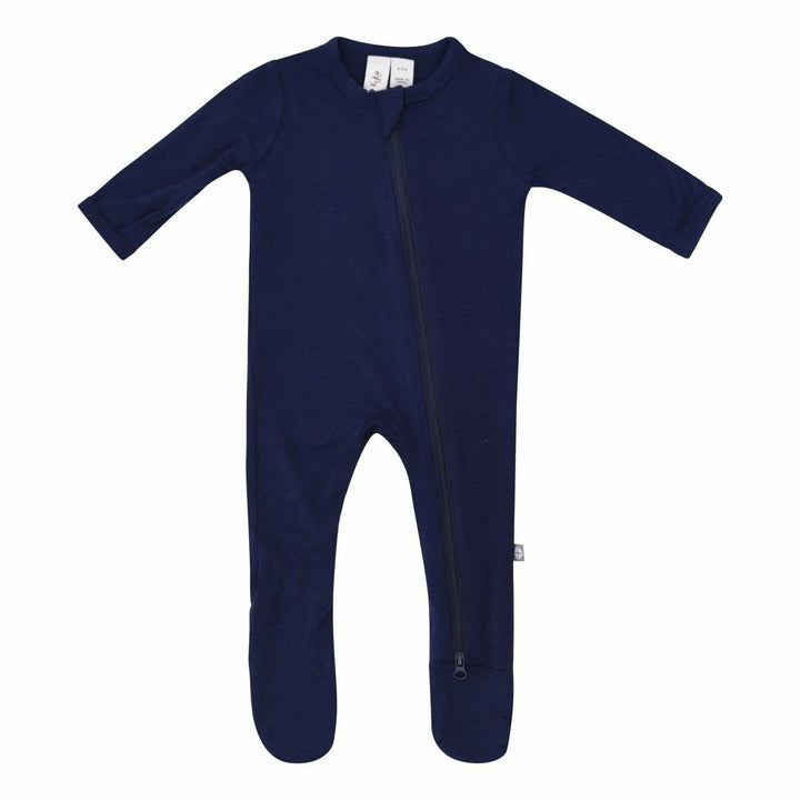 Kyte Baby Zippered Footie Solids Footie Kyte Baby NB Navy