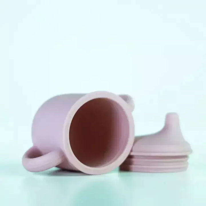 Miminoo Silicone Sippy Cup with lid and handles Lilac Mealtime Miminoo   