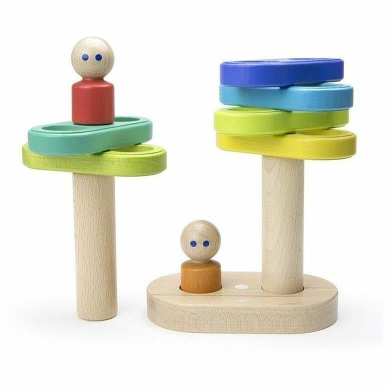 Tegu Magnetic Floating Stacker- Blue Green Wooden Toys Tegu   