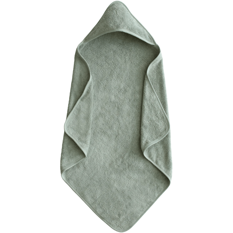 Mushie Organic Cotton Baby Hooded Towel Swaddles & Blankets Mushie Moss  
