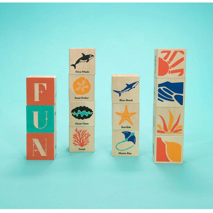 Uncle Goose Ocean Blocks Wooden Toys Uncle Goose   