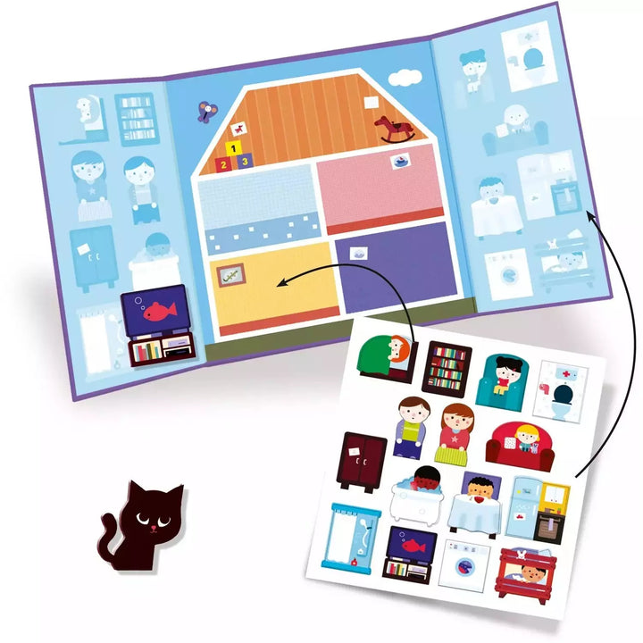 Djeco House Repositionable Sticker Stories Activity Puzzles & Mazes Djeco   