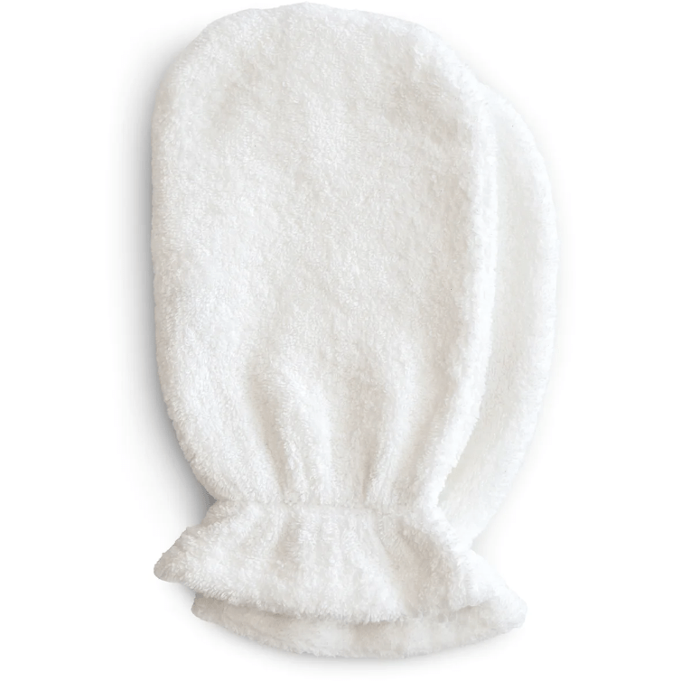 Mushie Organic Cotton Bath Mitt 2-Pack Bath Time Mushie Pearl  