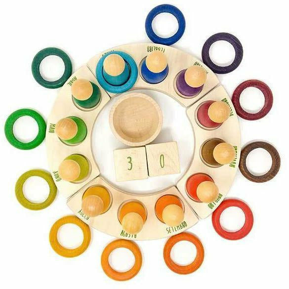 Grapat 12 Rings for Perpetual Calendar Wooden Toys Grapat   