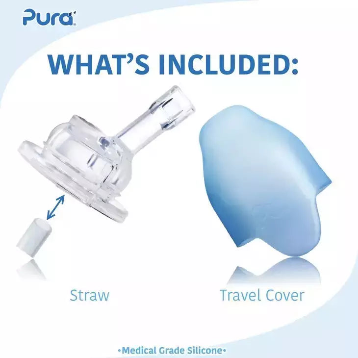 Pura Non Insulated Straw Cup w/ Sleeve - Aqua Bottles & Sippies Pura Stainless   