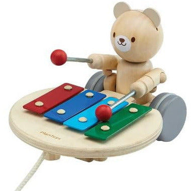 Plan Toys Pull Along Musical Bear Toddler And Pretend Play Plan Toys   
