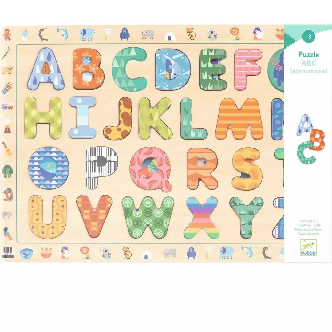 Djeco ABC International Wooden Puzzle – The Natural Baby Company