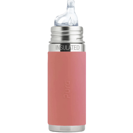 Pura Insulated Sippy Cup w/ Sleeve - Rose Bottles & Sippies Pura Stainless   