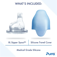 Pura Insulated Sippy Cup w/ Sleeve - Rose Bottles & Sippies Pura Stainless   