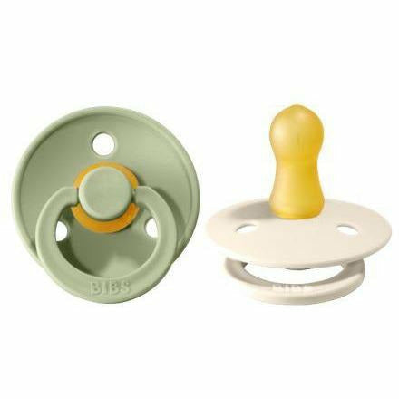BIBS USA- Natural Rubber Pacifier 2 Pack - Sage/Ivory Pacifiers and Teething BIBS USA   