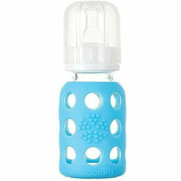 Lifefactory Glass Baby Bottles 4 oz. Bottles & Sippies Lifefactory Sky Blue 4 oz 