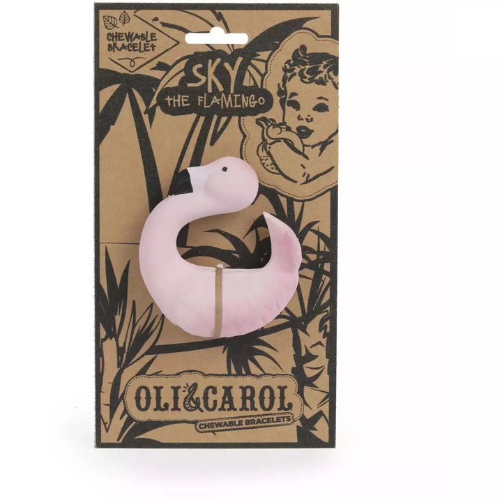 Oli & Carol Sky the Flamingo Pacifiers and Teething Oli & Carol   