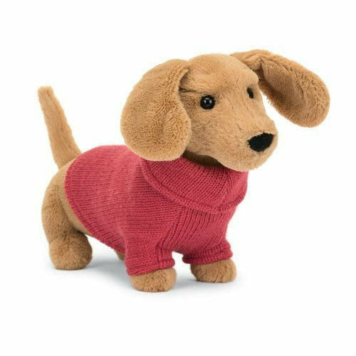 Jellycat Sweater Sausage Dog Pink Dogs & Puppies Jellycat   