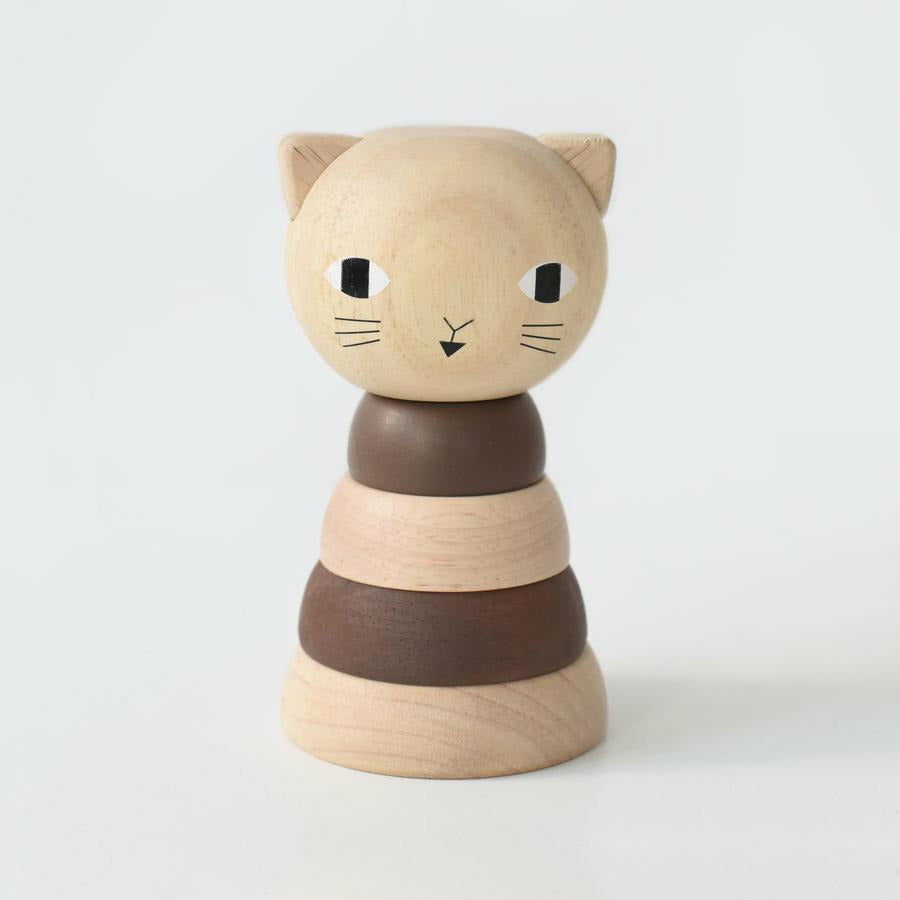 Wee Gallery Wood Stacker - Cat Wooden Toys Wee Gallery   