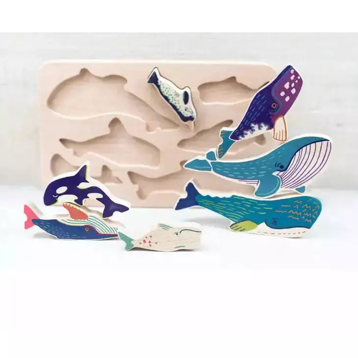 Bajo World of Whale Family Puzzle Wooden Toys Bajo   