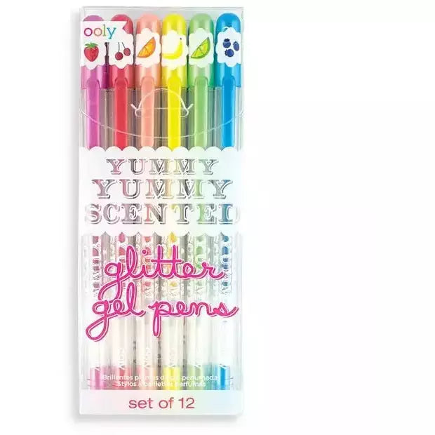 Ooly Yummy Yummy Scented Glitter Gel Pens: Set of 12 Markers Ooly   